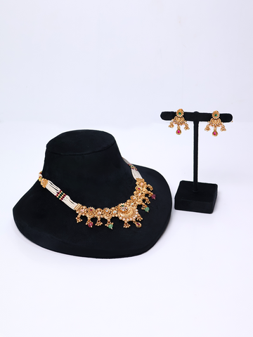 Rosewater Antique Meenakari Choker Set