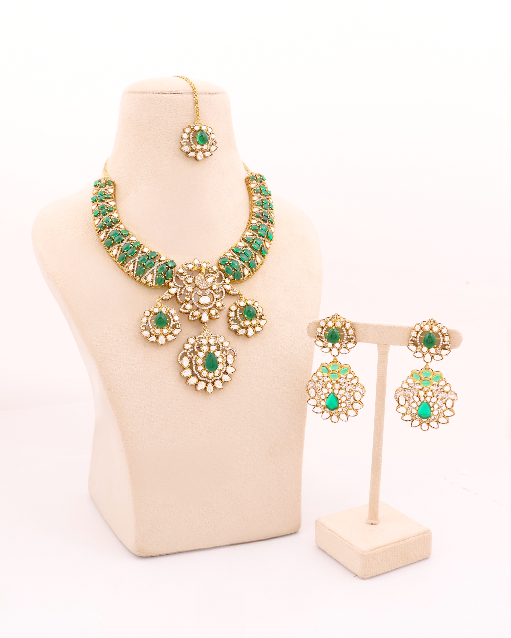 Zamrud Vana Kundan polki Necklace Set