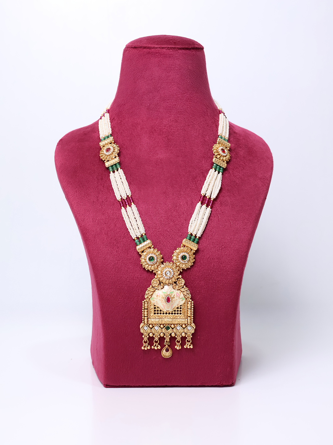 Jadau Heritage Regal Beaded Ensemble Necklace Set