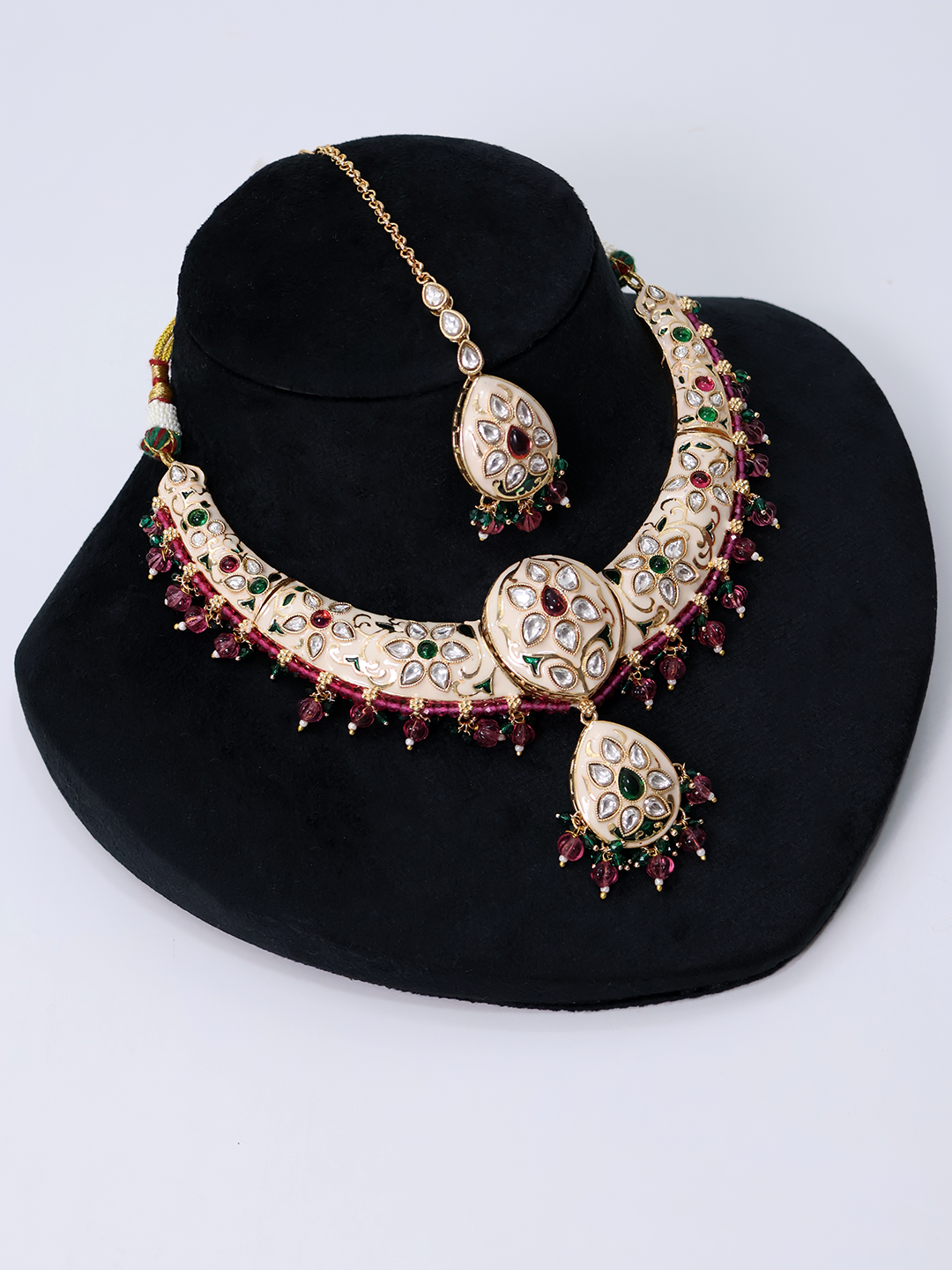 Mughal Majesty Polki Kundan Choker Necklace Set