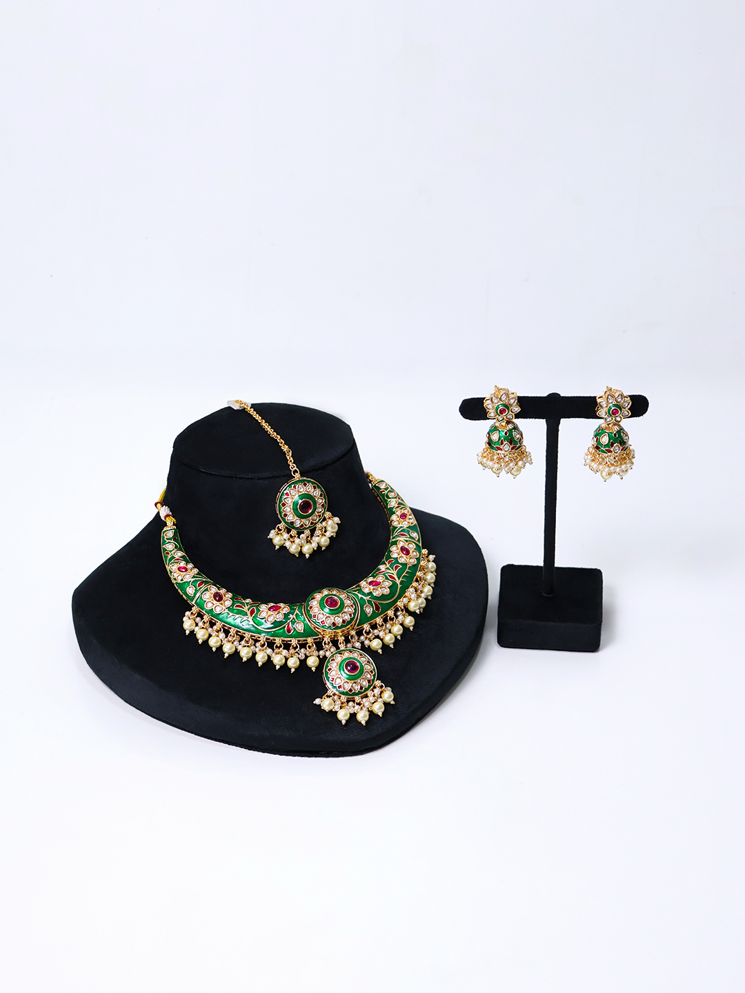 Royal Enchanté Meenakari Beaded Kundan Necklace Set