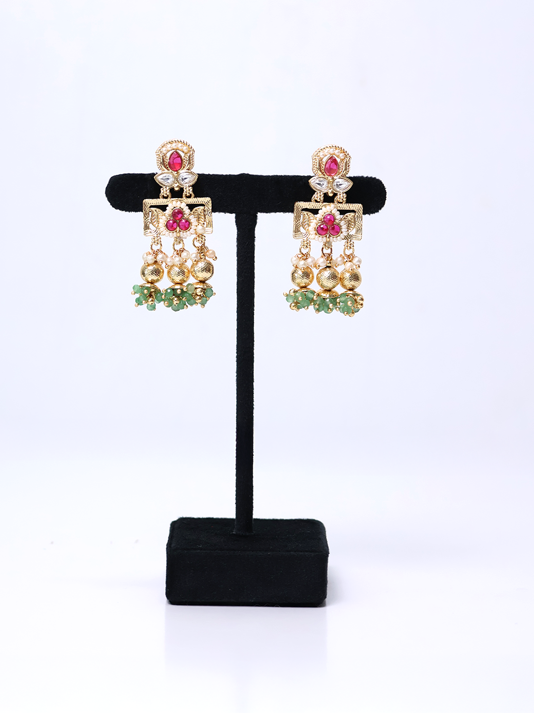 Gul Bahaar Rani Haar Green Kundan & Meenakari Jewellery Set