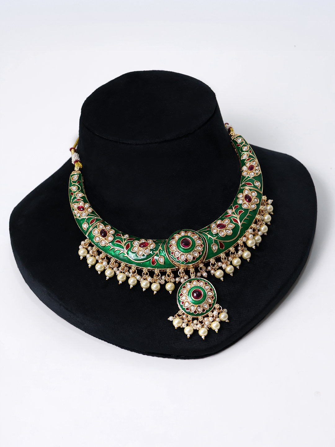 Royal Enchanté Meenakari Beaded Kundan Necklace Set