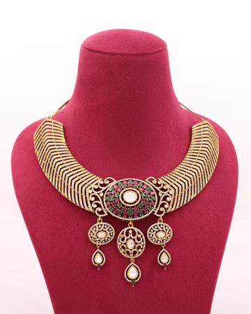 Surya Kiran Polki kundan Collar Necklace Set