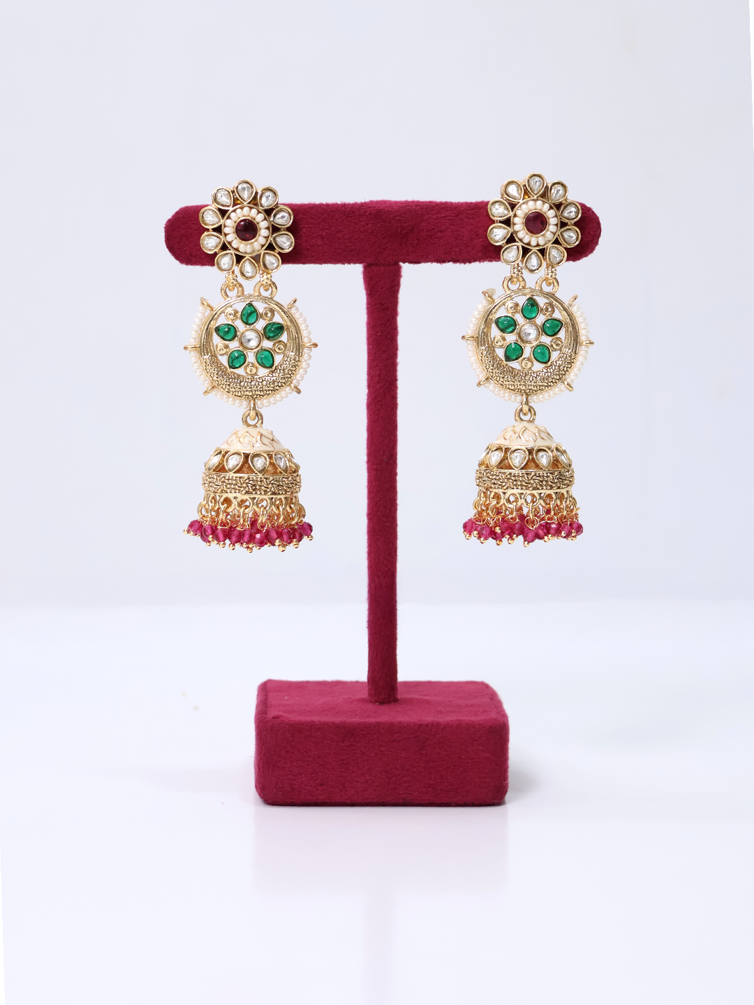 Jardin Kundan Gemstone and Pearl Ensemble Jewelry set