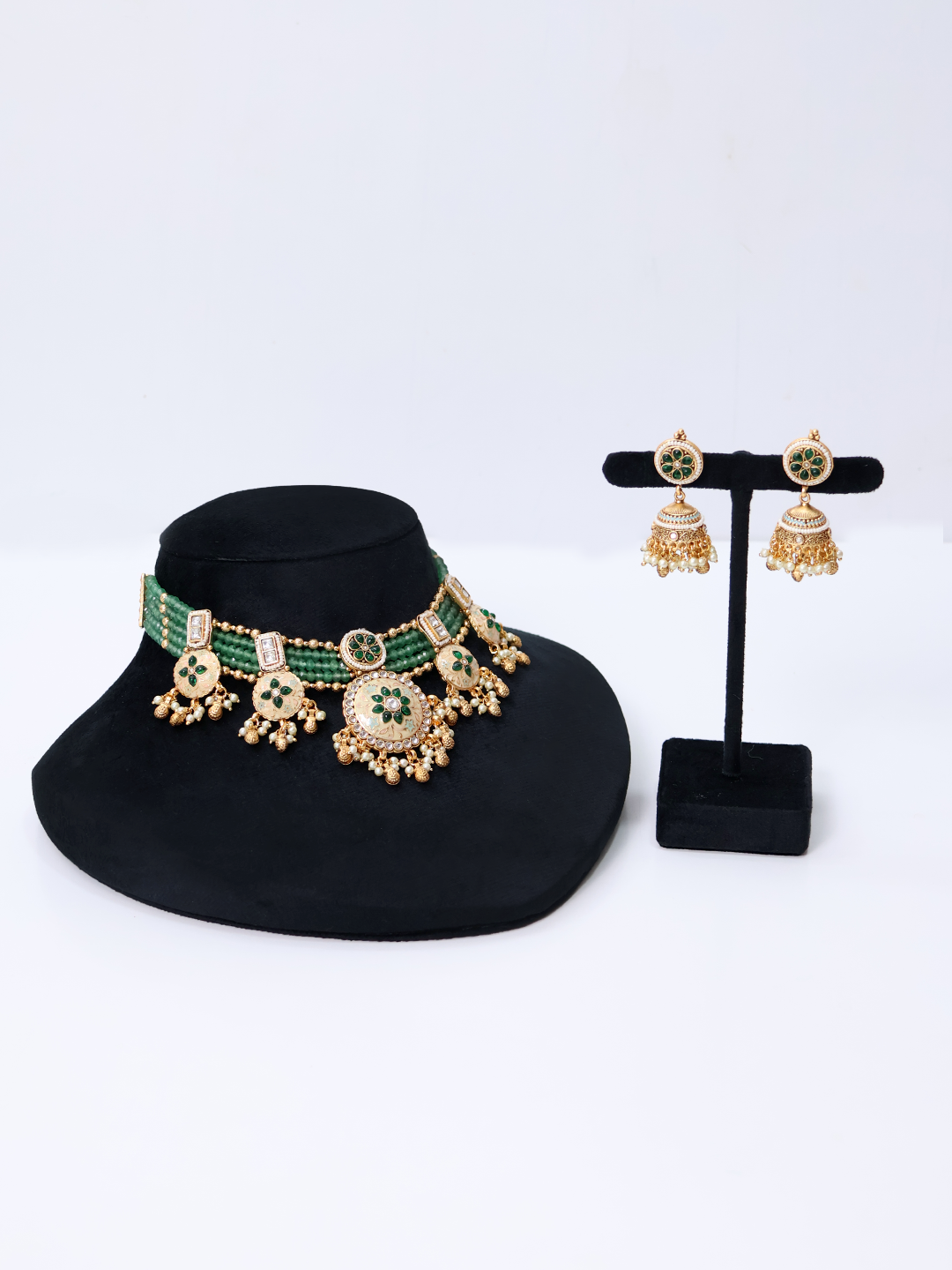 Palatial Grace Beaded Choker Necklace Set