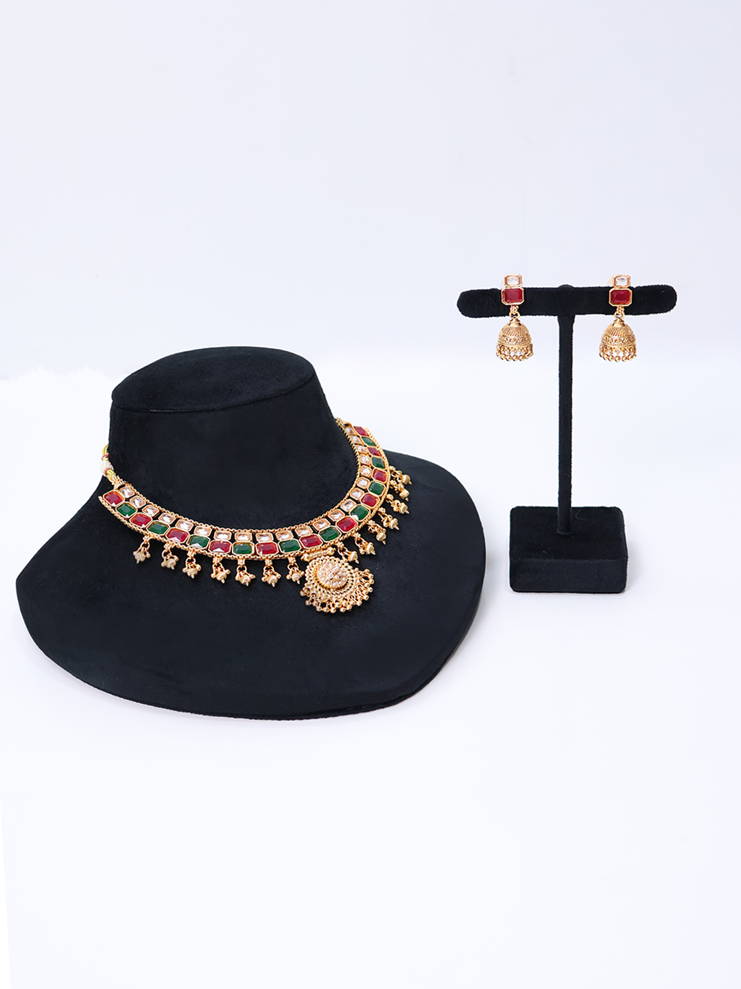 Regal Rubina Kundan Temple Choker Set