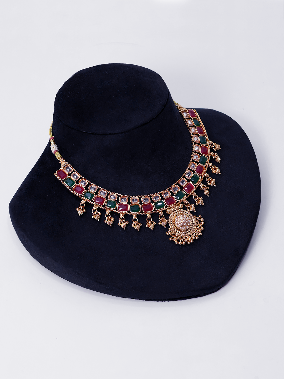 Regal Rubina Kundan Temple Choker Set