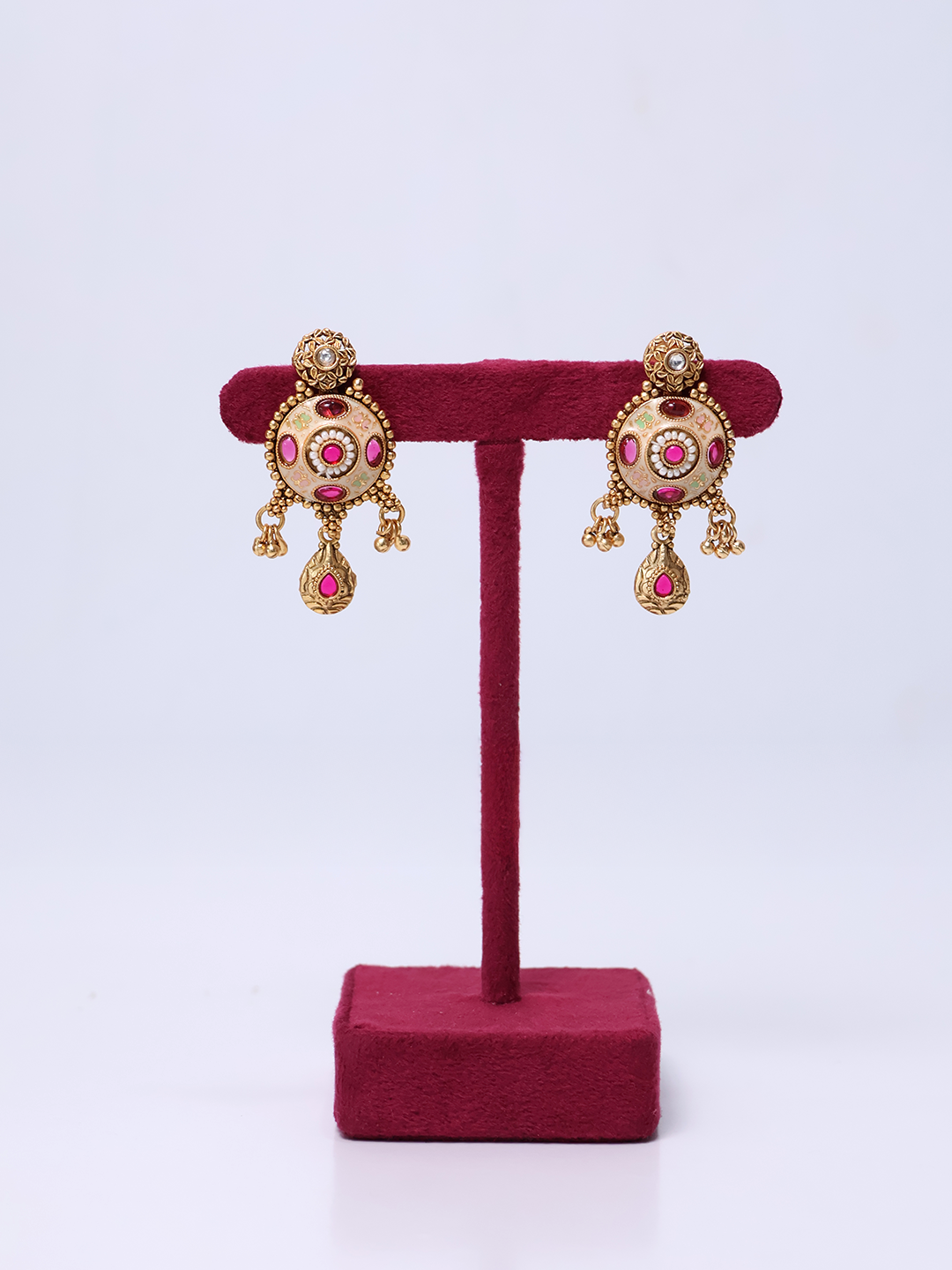 Sunstone Kundan and Meenakari Jewelry Set