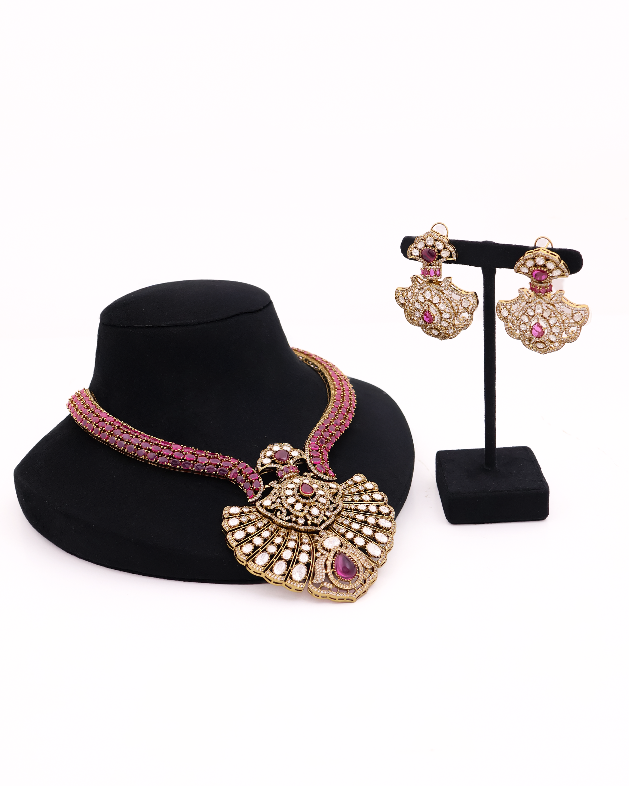Raktanjali Kundan Peacock Radiance Necklace Set