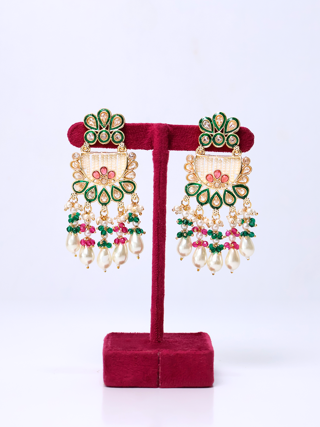 Palatial Grace Beaded Necklace with Ornate set