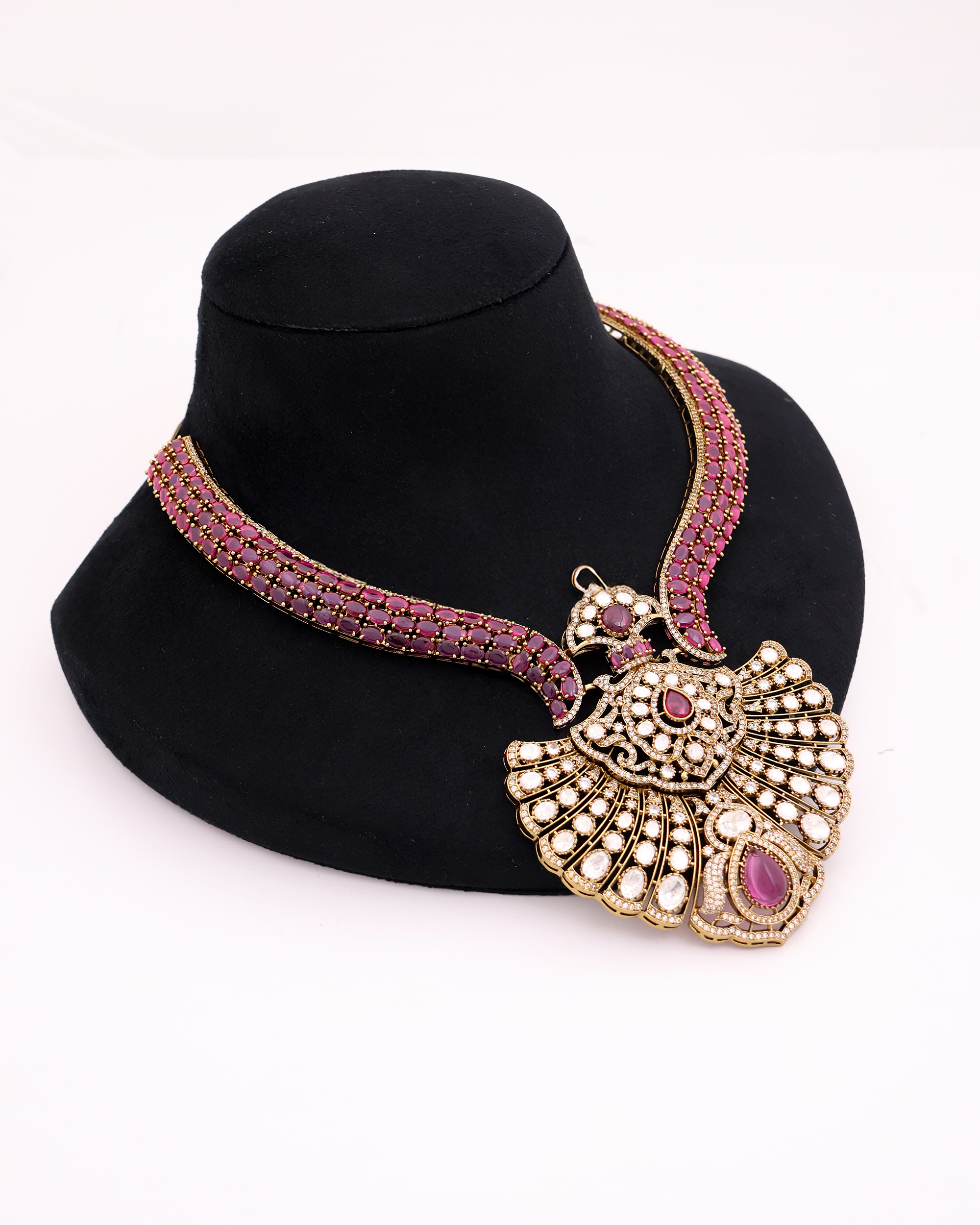 Raktanjali Kundan Peacock Radiance Necklace Set