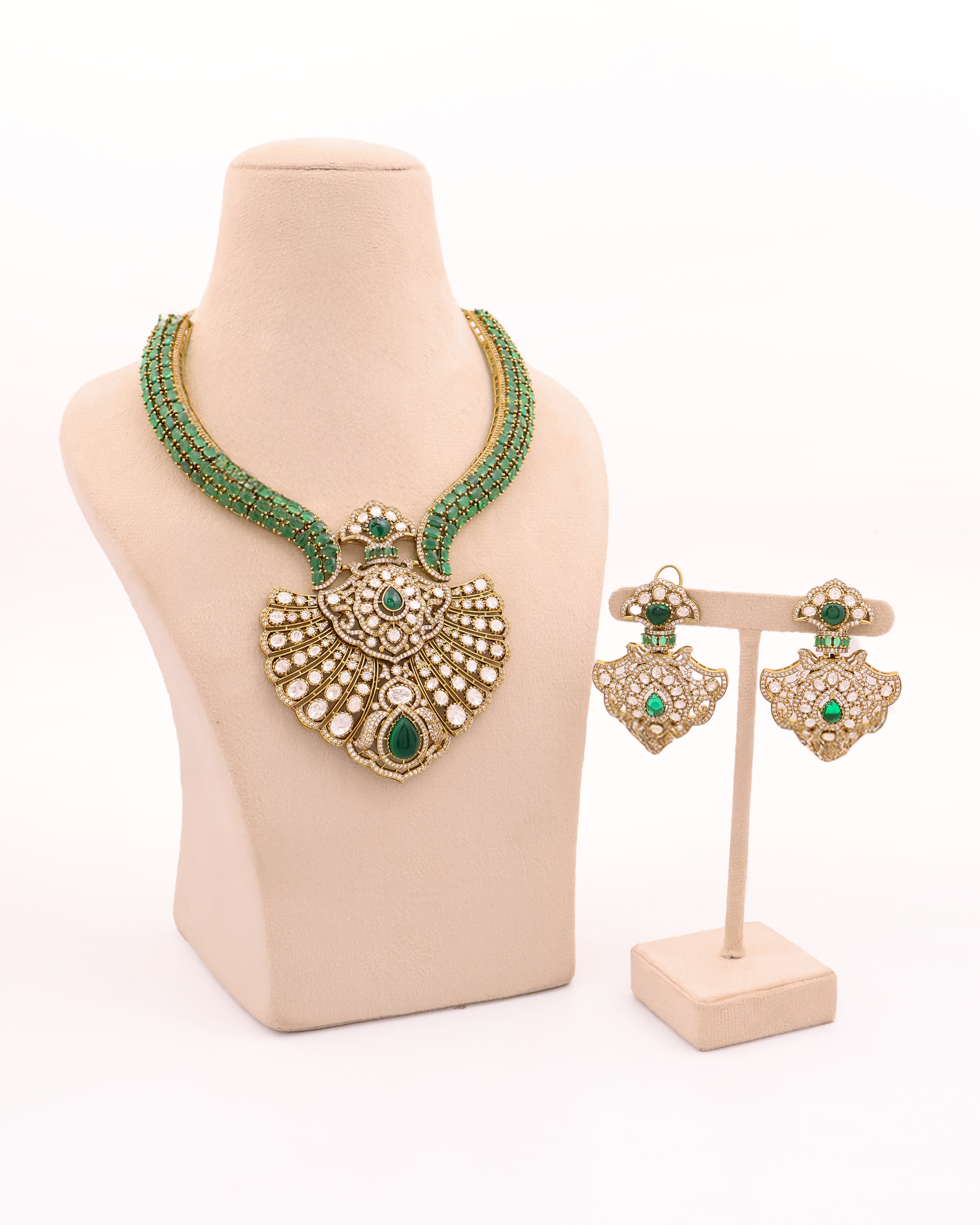 Raktanjali Kundan Peacock Radiance Necklace Set