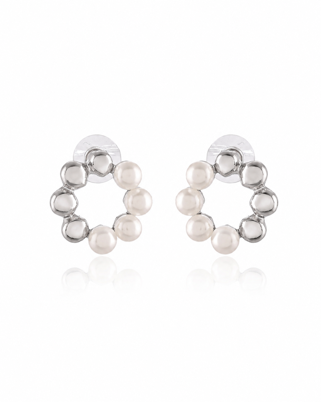 Fusion Beaded Bicolor Orb Stud Earrings