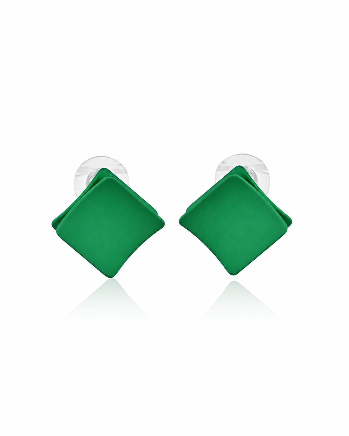 Origami Rhombus Stud Earrings