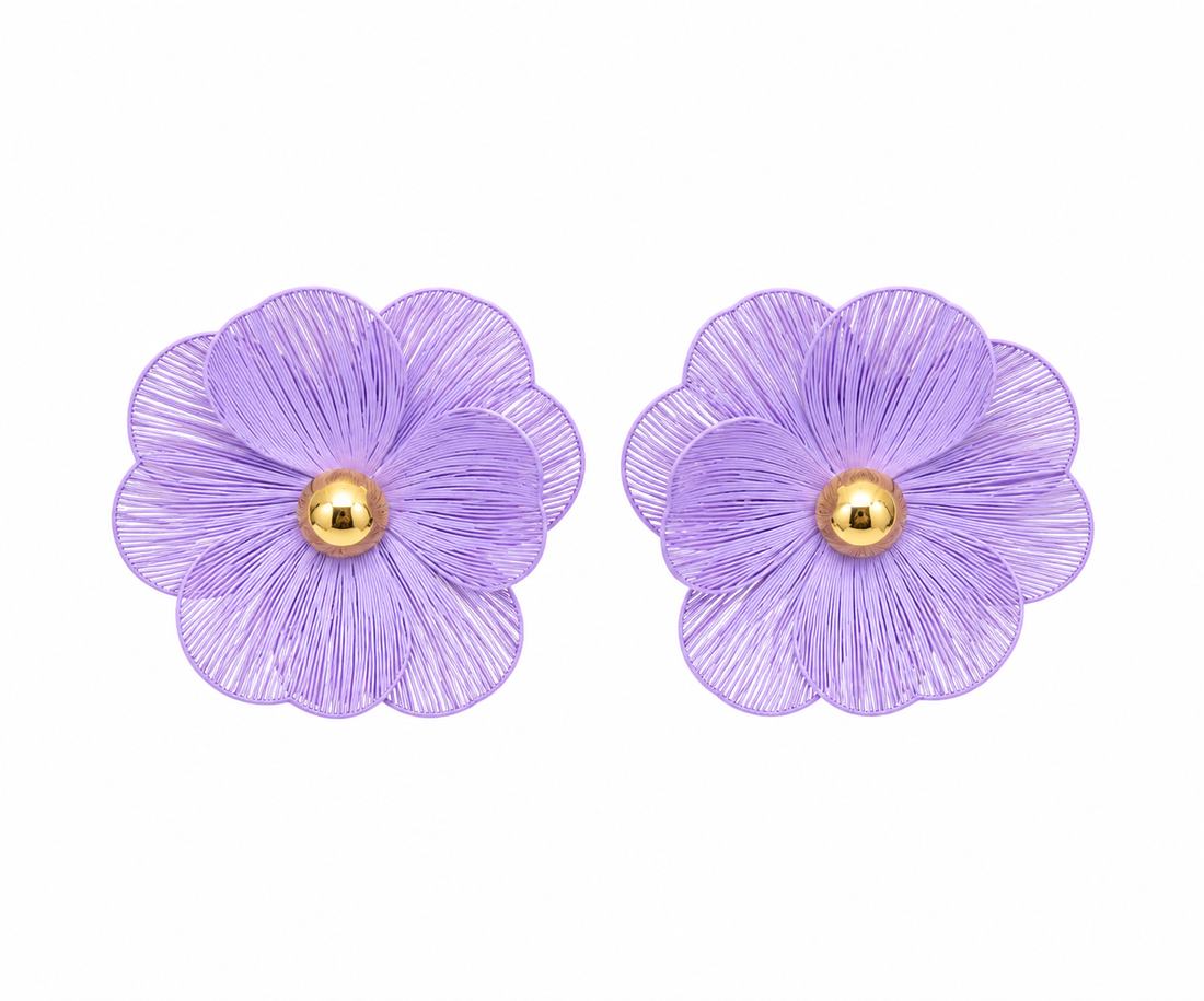 Filigree Flower Stud Earrings