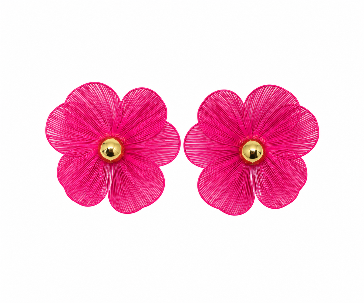 Filigree Flower Stud Earrings