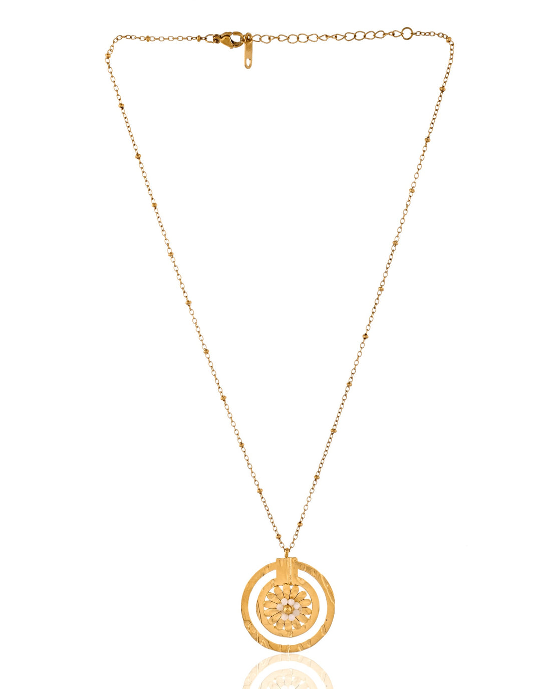 Dual Circle White Pendant