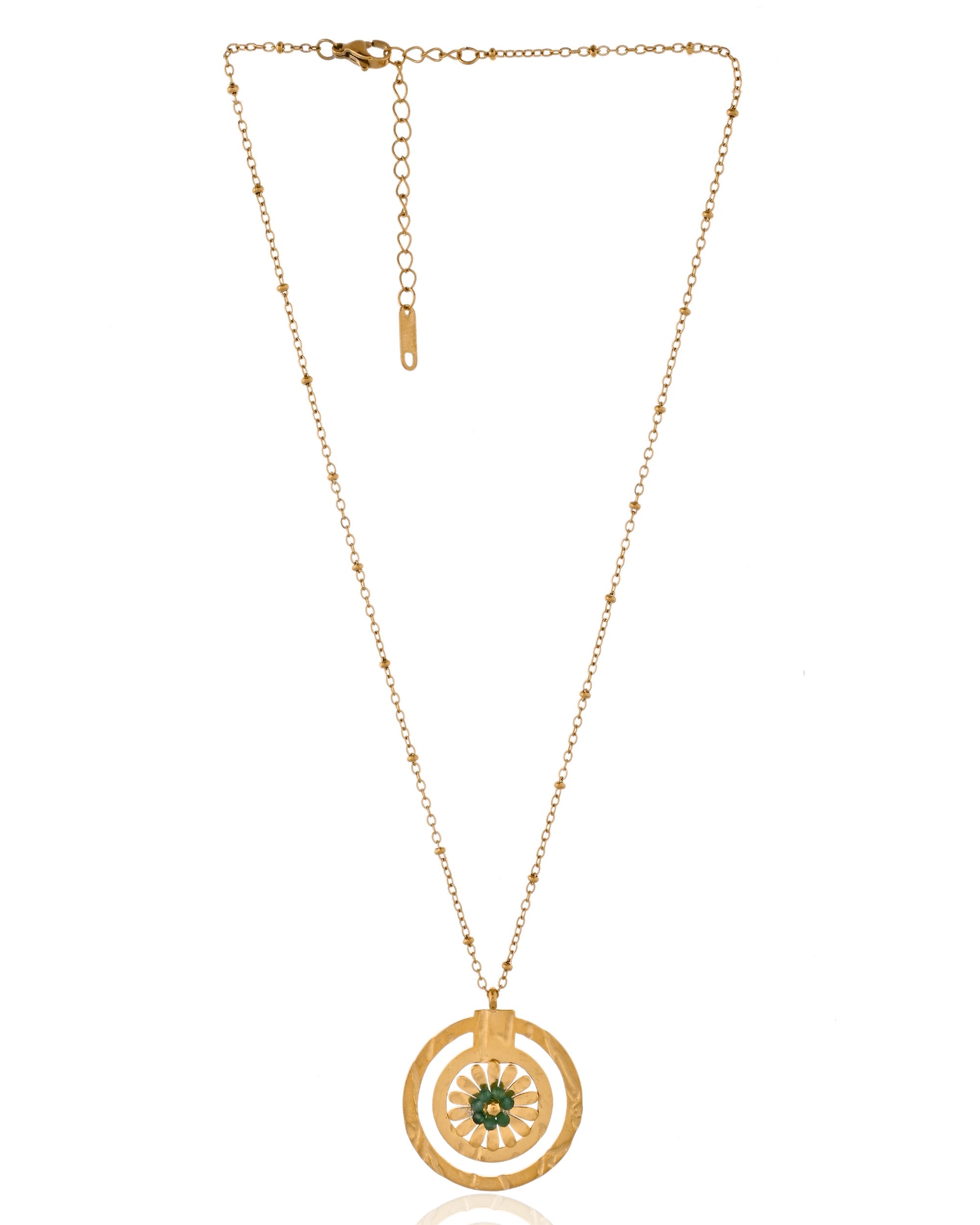 Dual Circle White Pendant