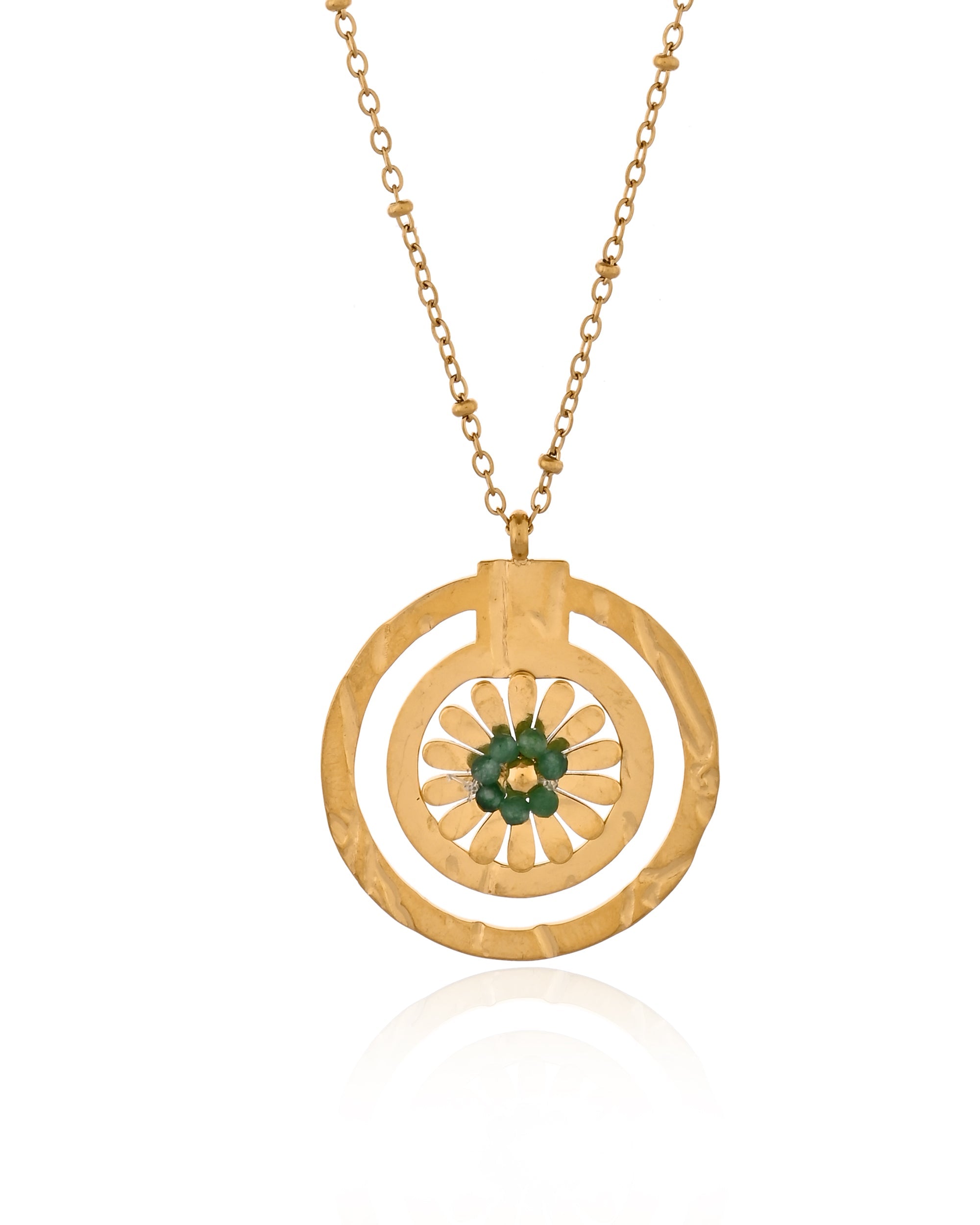 Dual Circle White Pendant