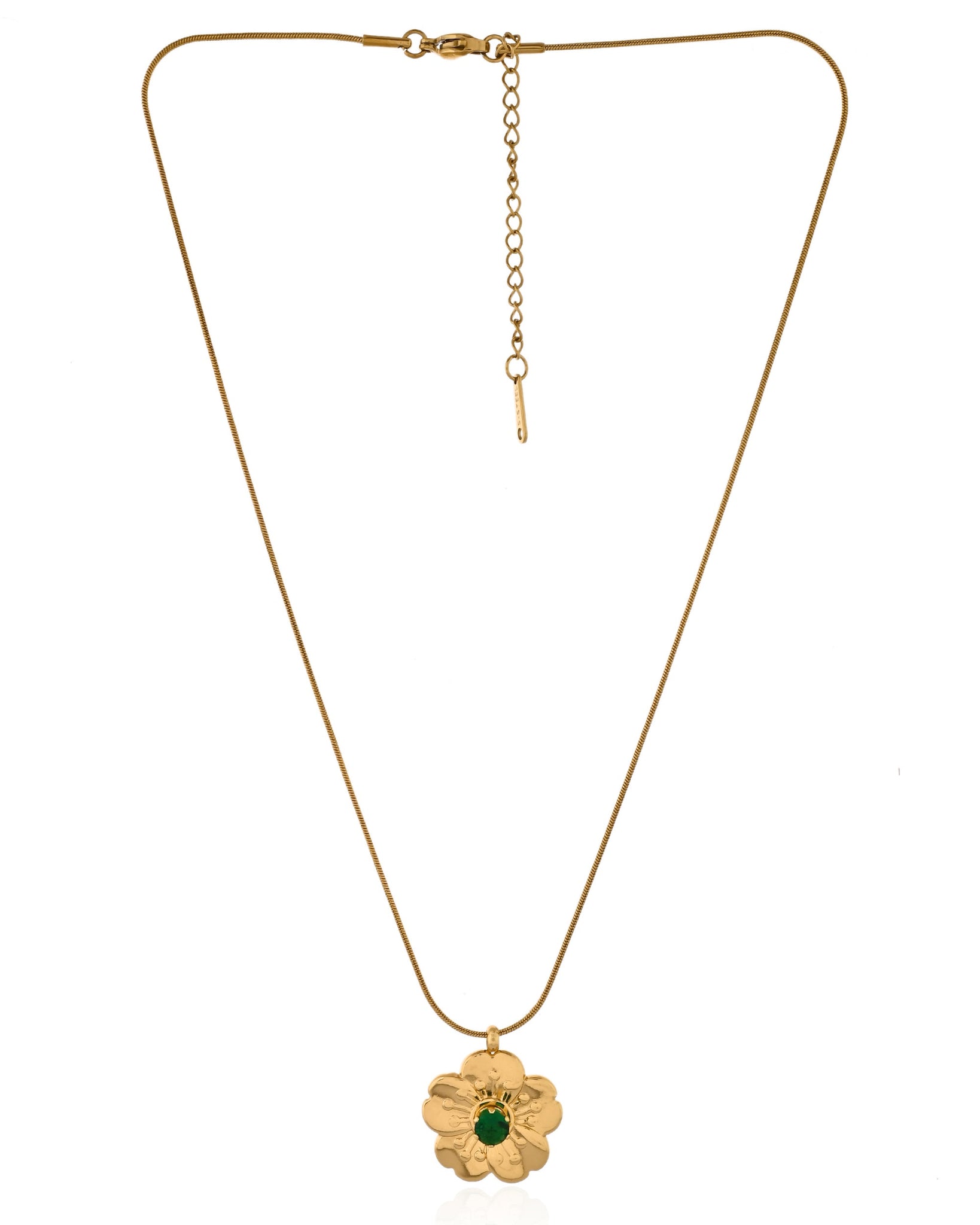 Daisy Emerald Pendant