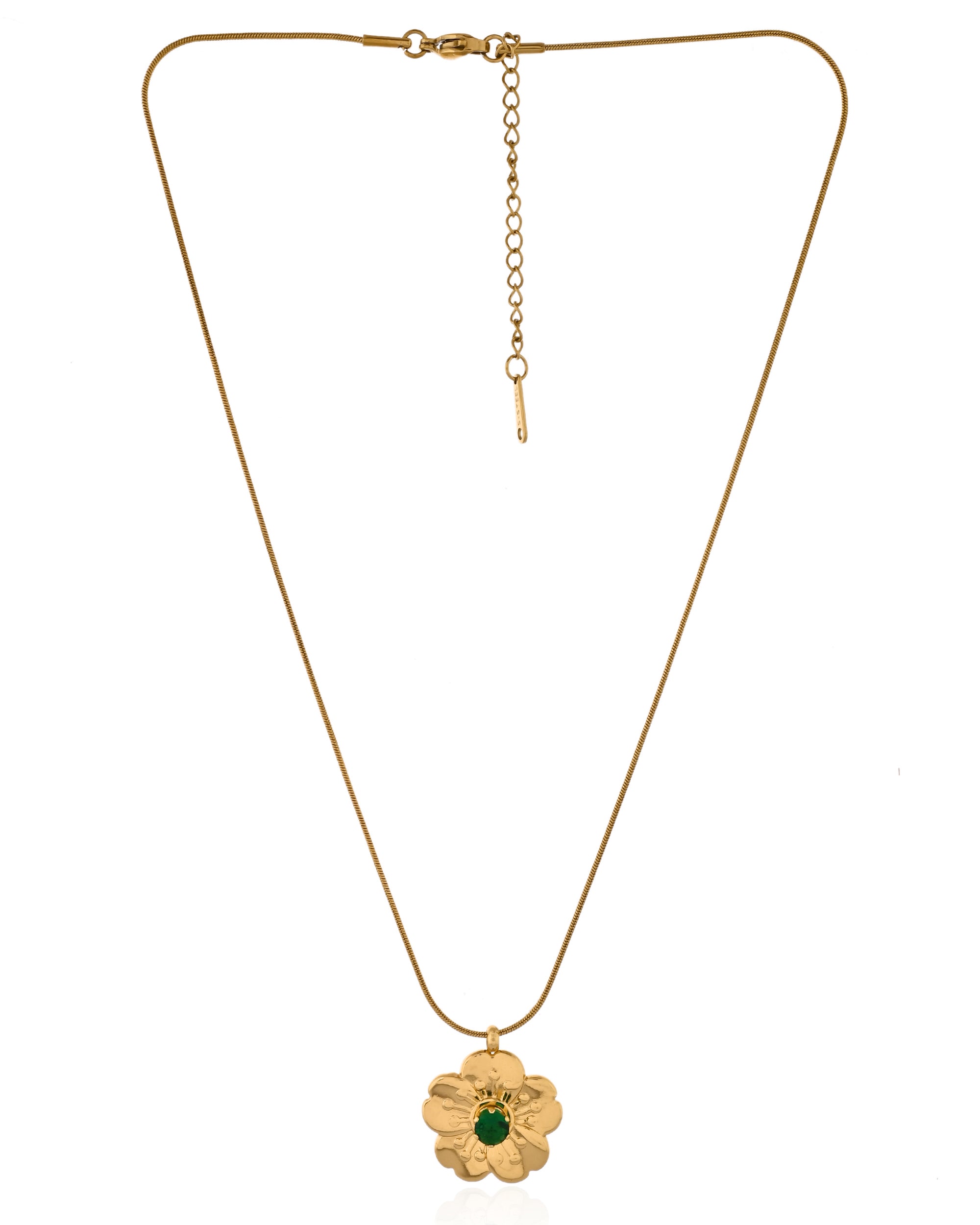 Daisy Emerald Pendant