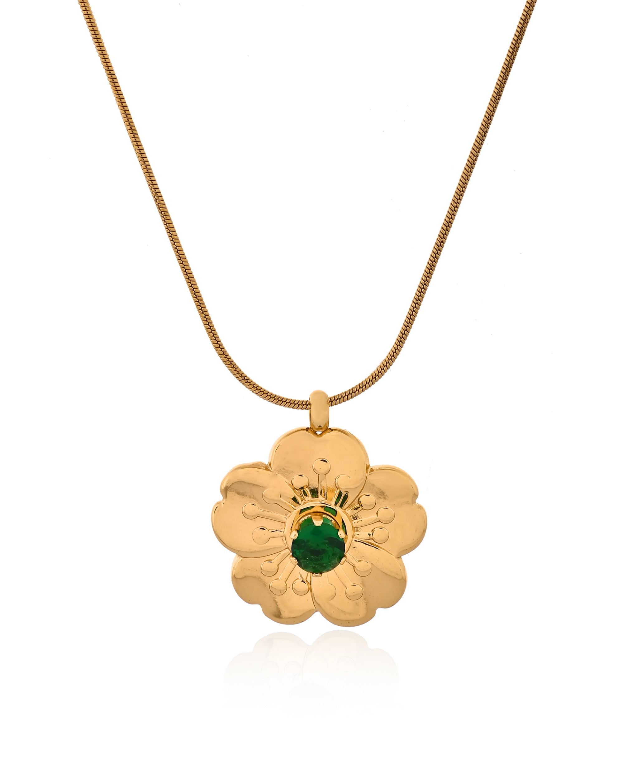 Daisy Emerald Pendant