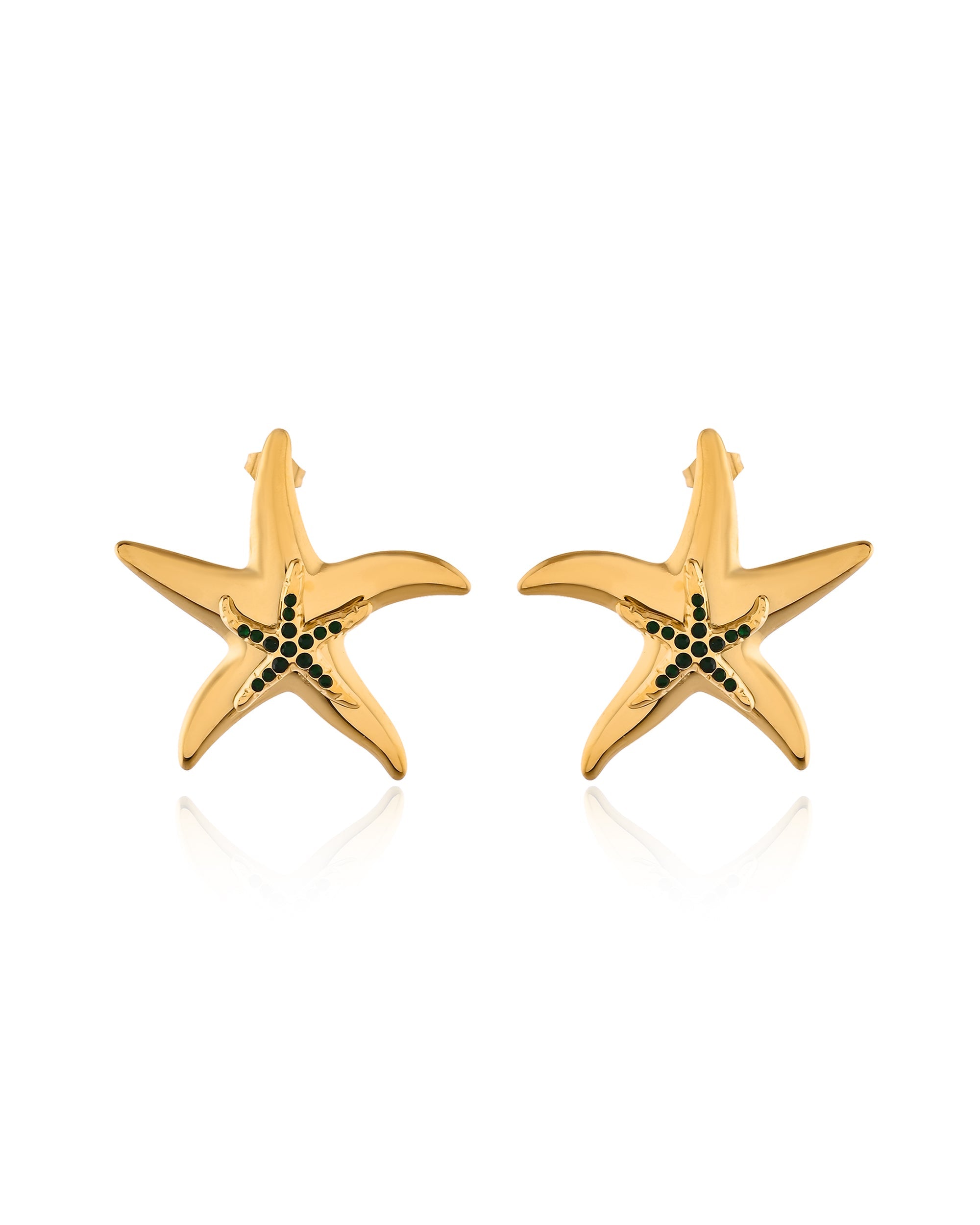 Starfish Stone Stud Earrings