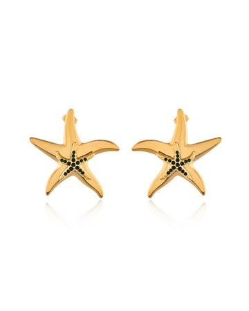 Starfish Stone Stud Earrings
