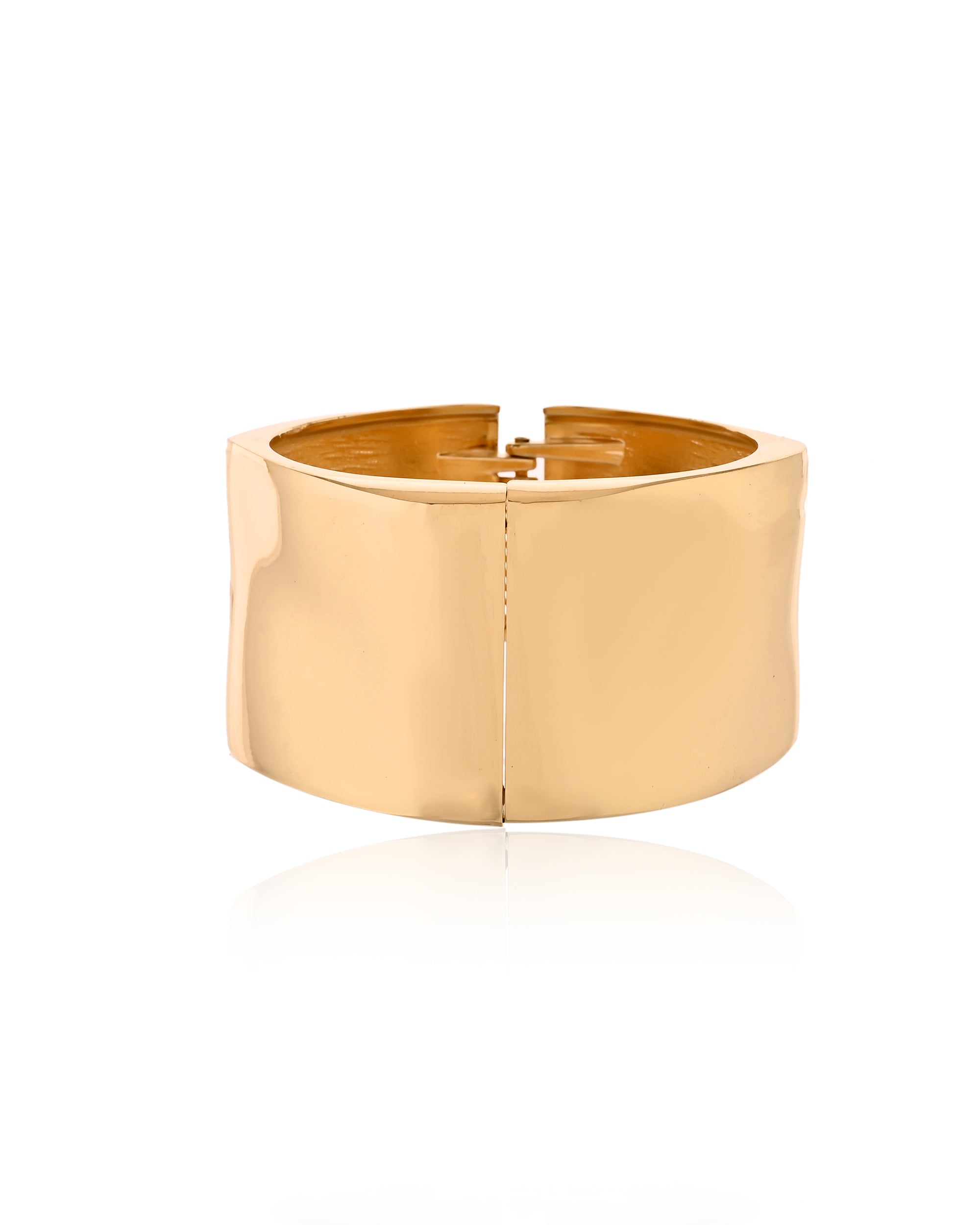 Sleek Gold Brass Cuff Bracelet