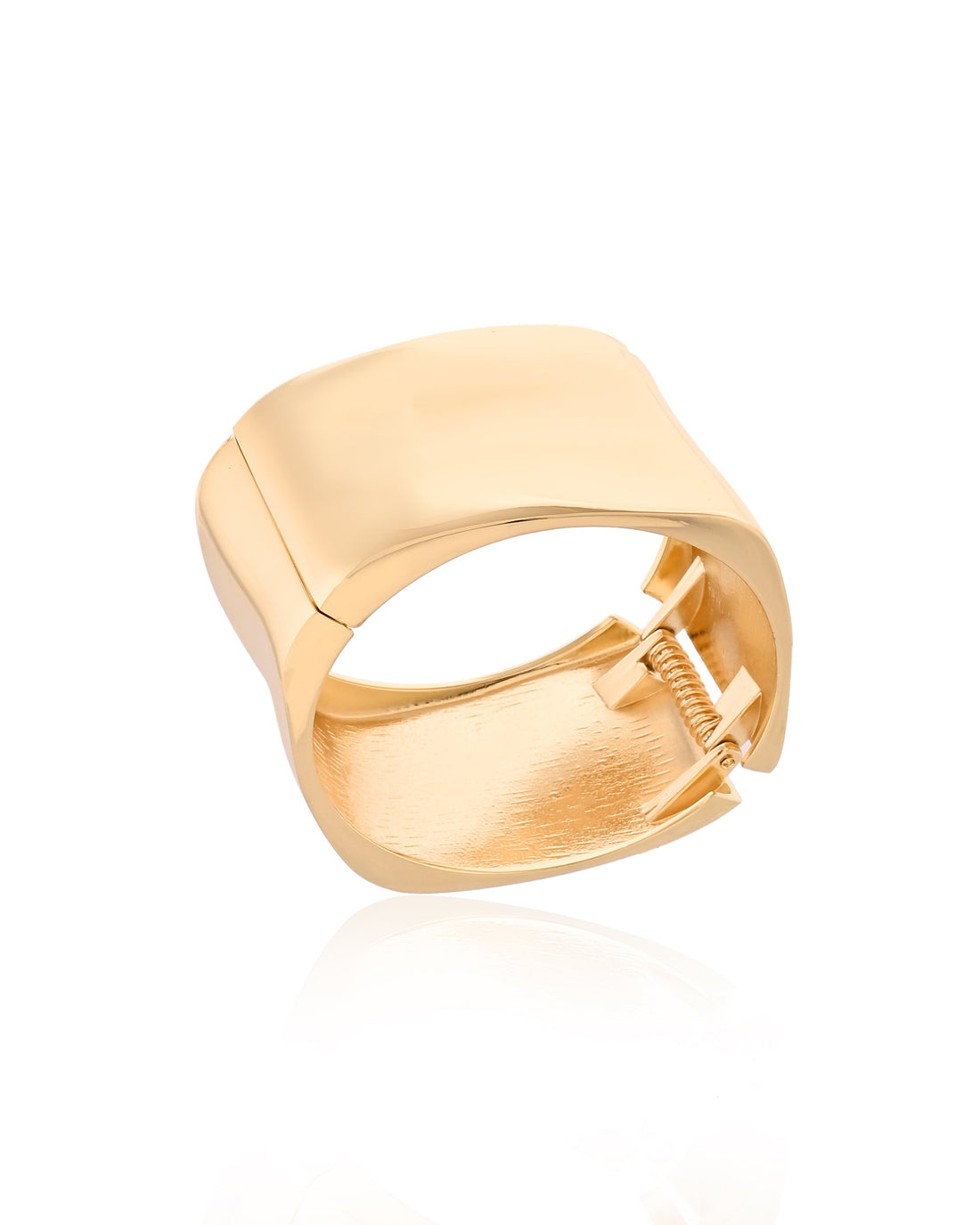 Sleek Gold Brass Cuff Bracelet