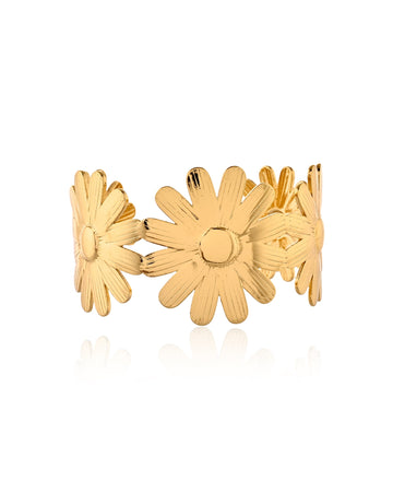 Chic Gerbera Daisy Cuff Bracelet