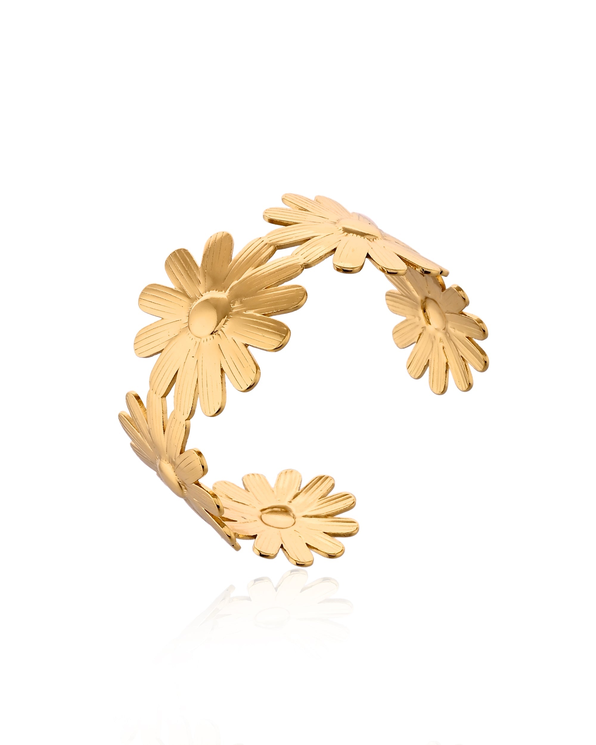 Chic Gerbera Daisy Cuff Bracelet