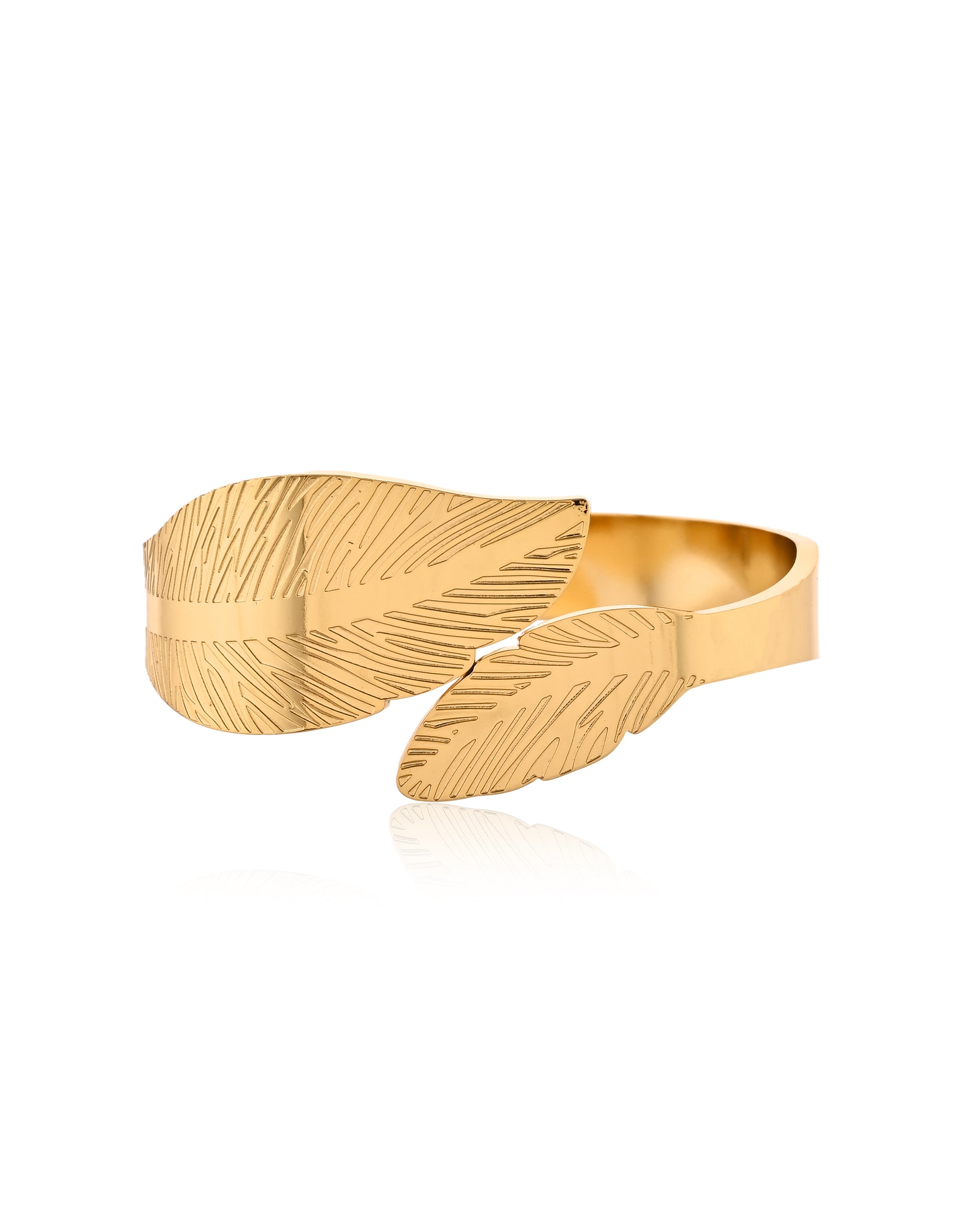 Gold Heirloom Serenity Cuff Bracelet