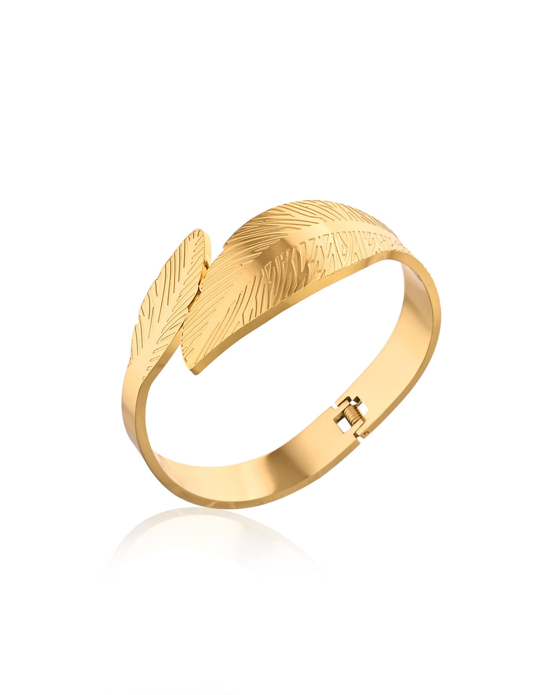 Gold Heirloom Serenity Cuff Bracelet