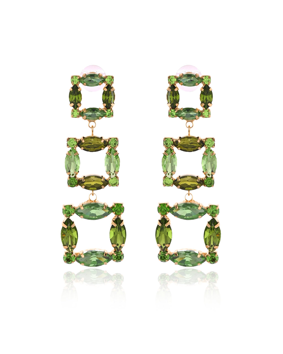 Ombre Marquise Frame Drop Earrings