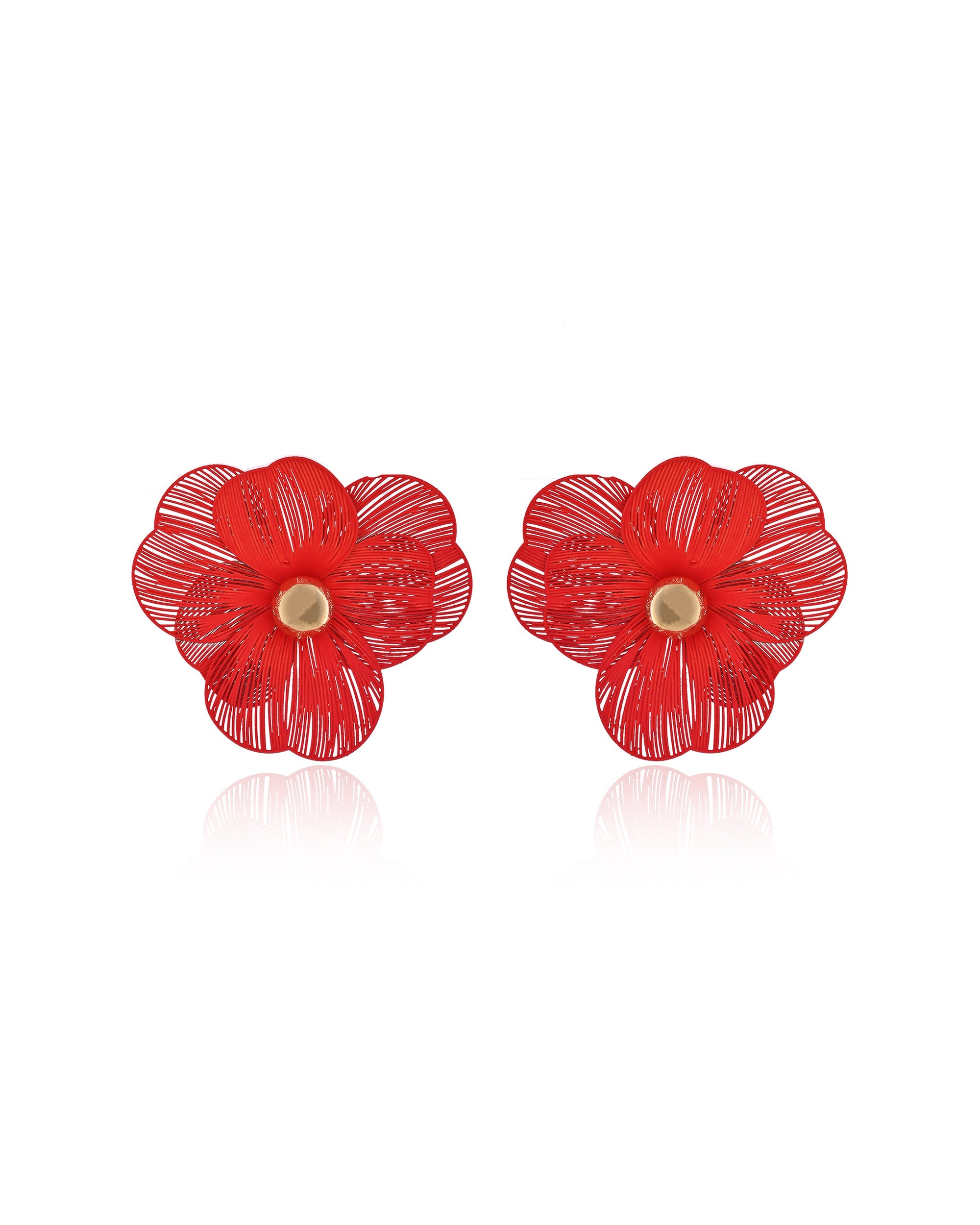 Filigree Flower Stud Earrings