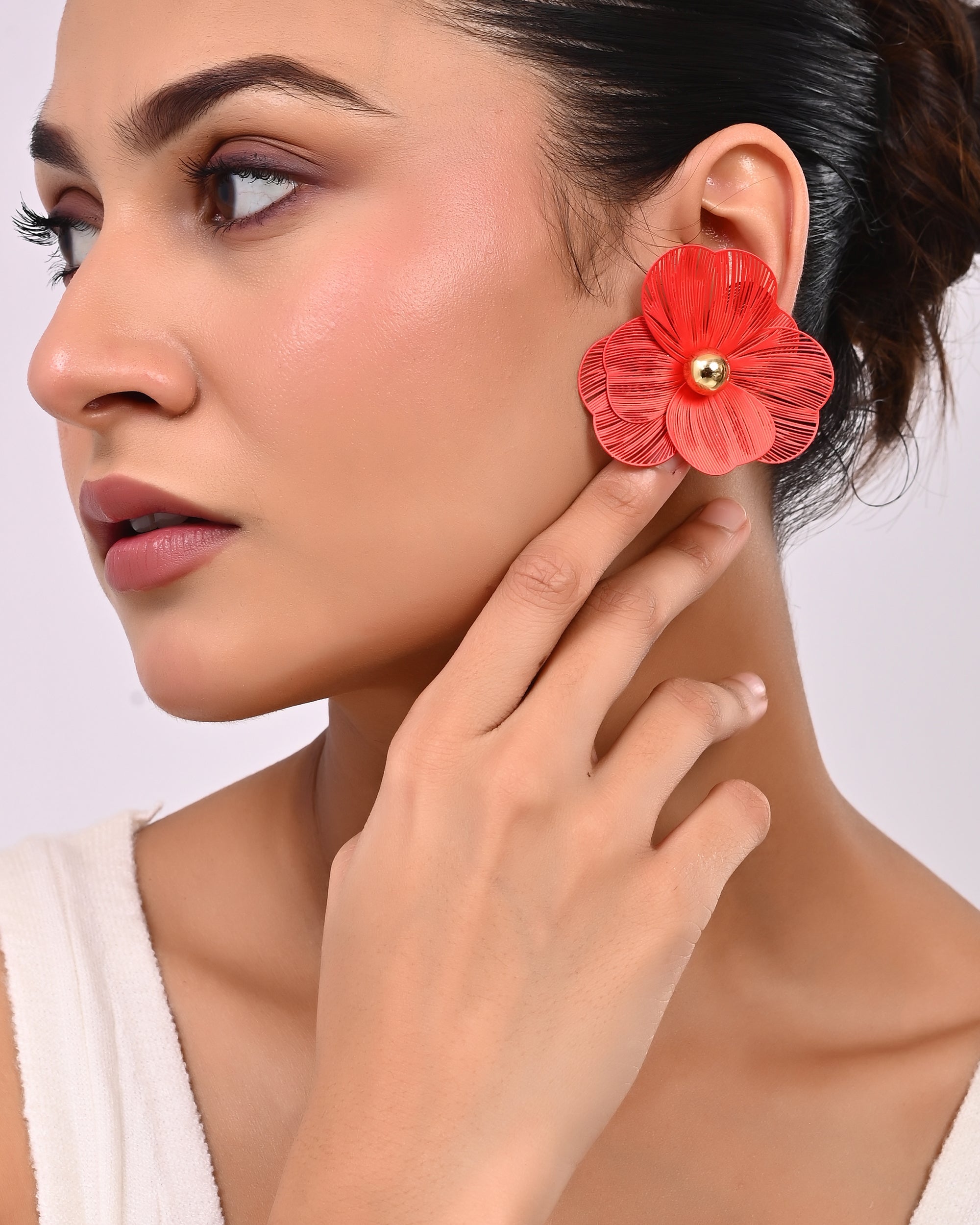 Filigree Flower Stud Earrings