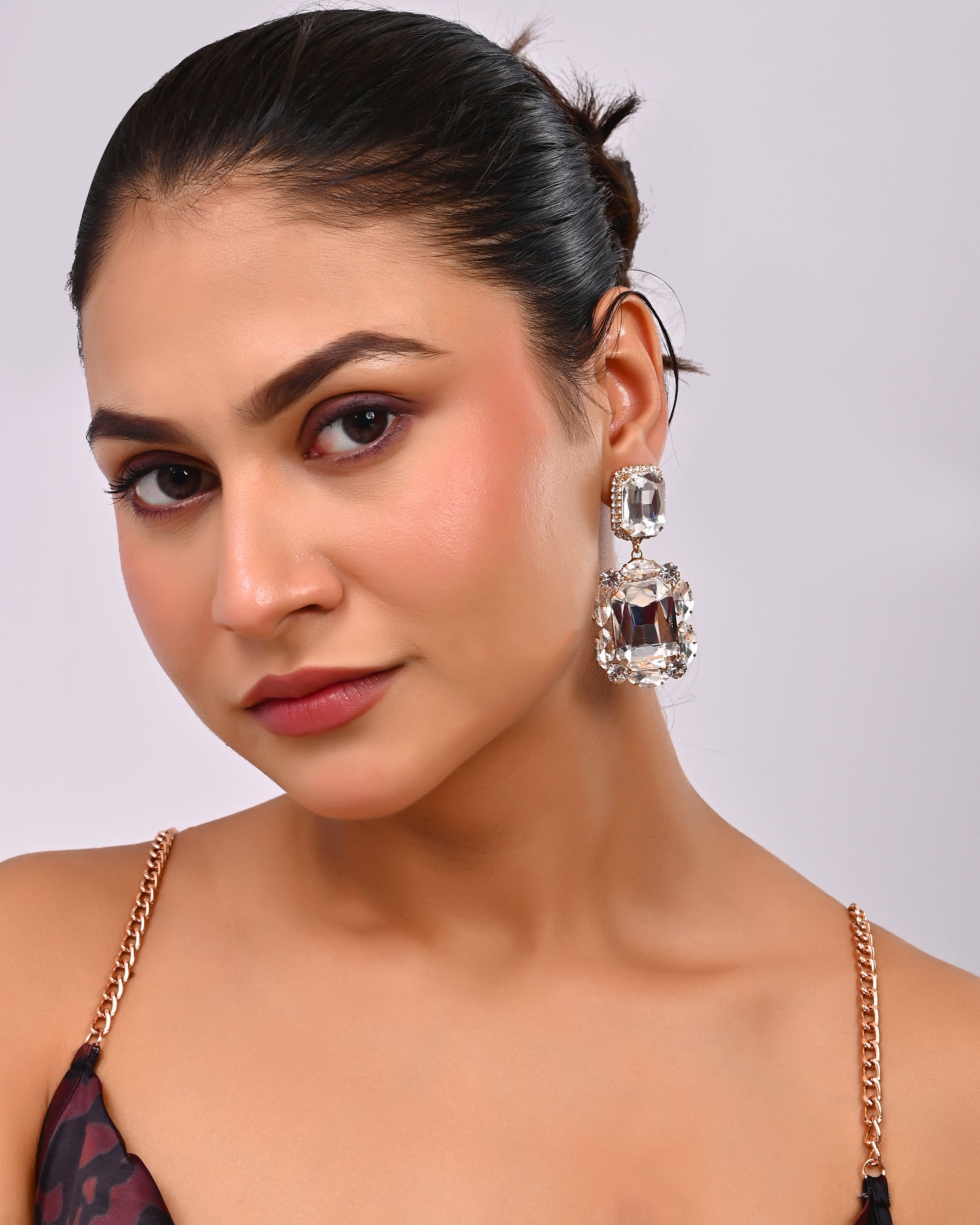 Heirloom Cushion Cut Crystal Drop Earrings