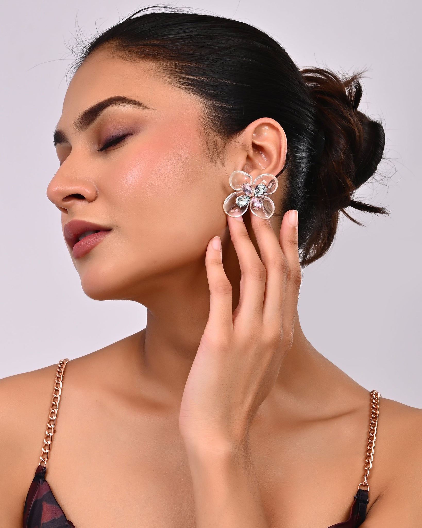 Pastel Crystal Stud Earrings