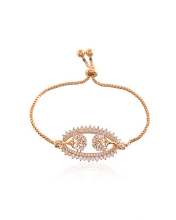 Stella Gilded Floral Adjustable Bolo Bracelet