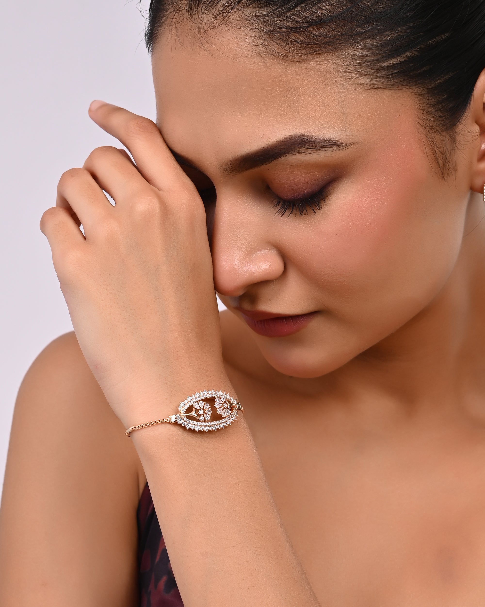 Stella Gilded Floral Adjustable Bolo Bracelet