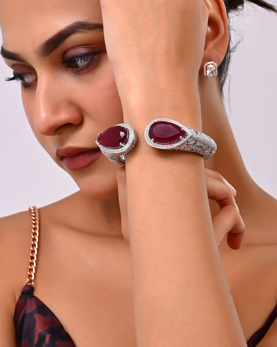 2 RO lux Ruby Cuff Bracelet