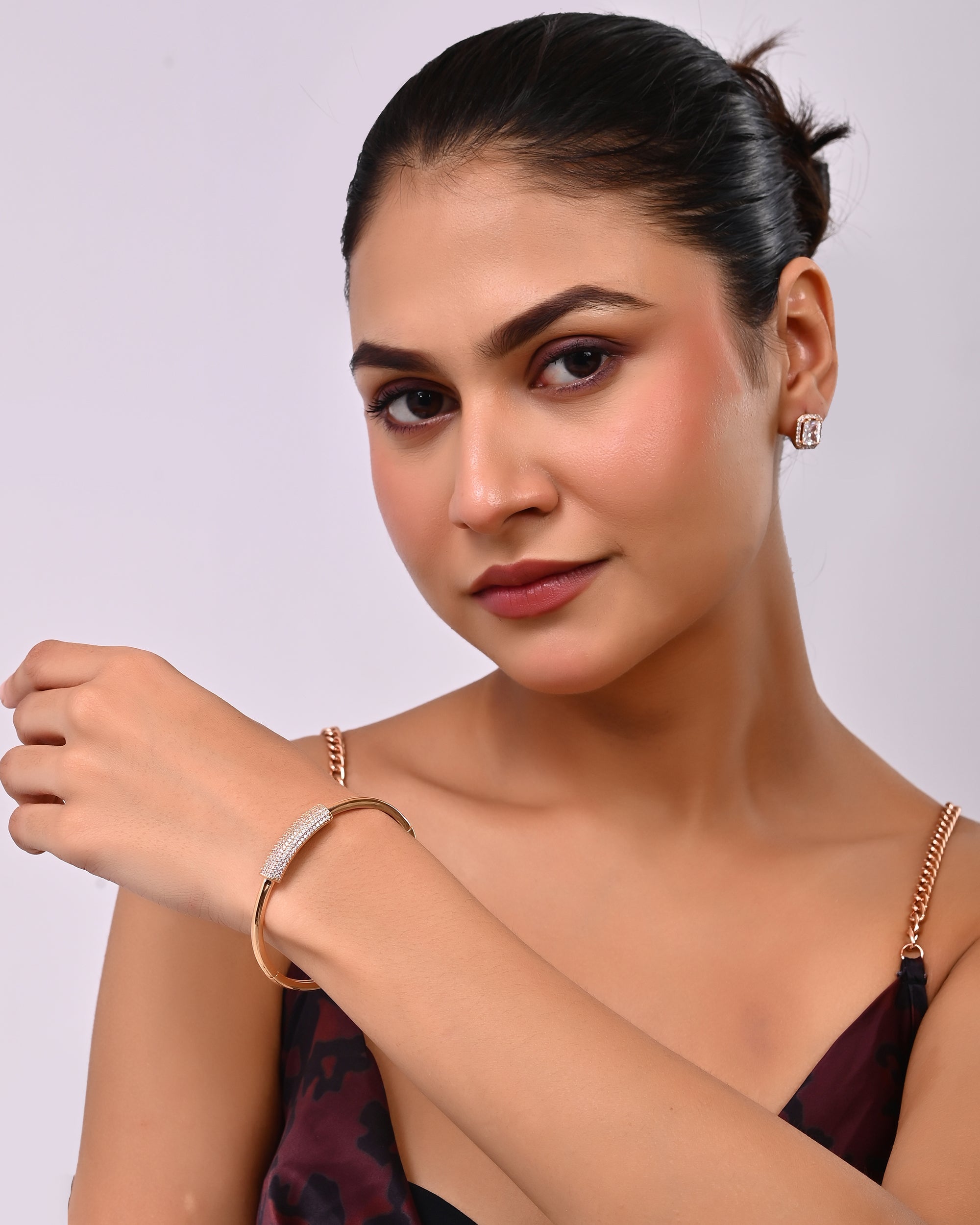 Horizon Sparkle Cylinder Bangle Bracelet