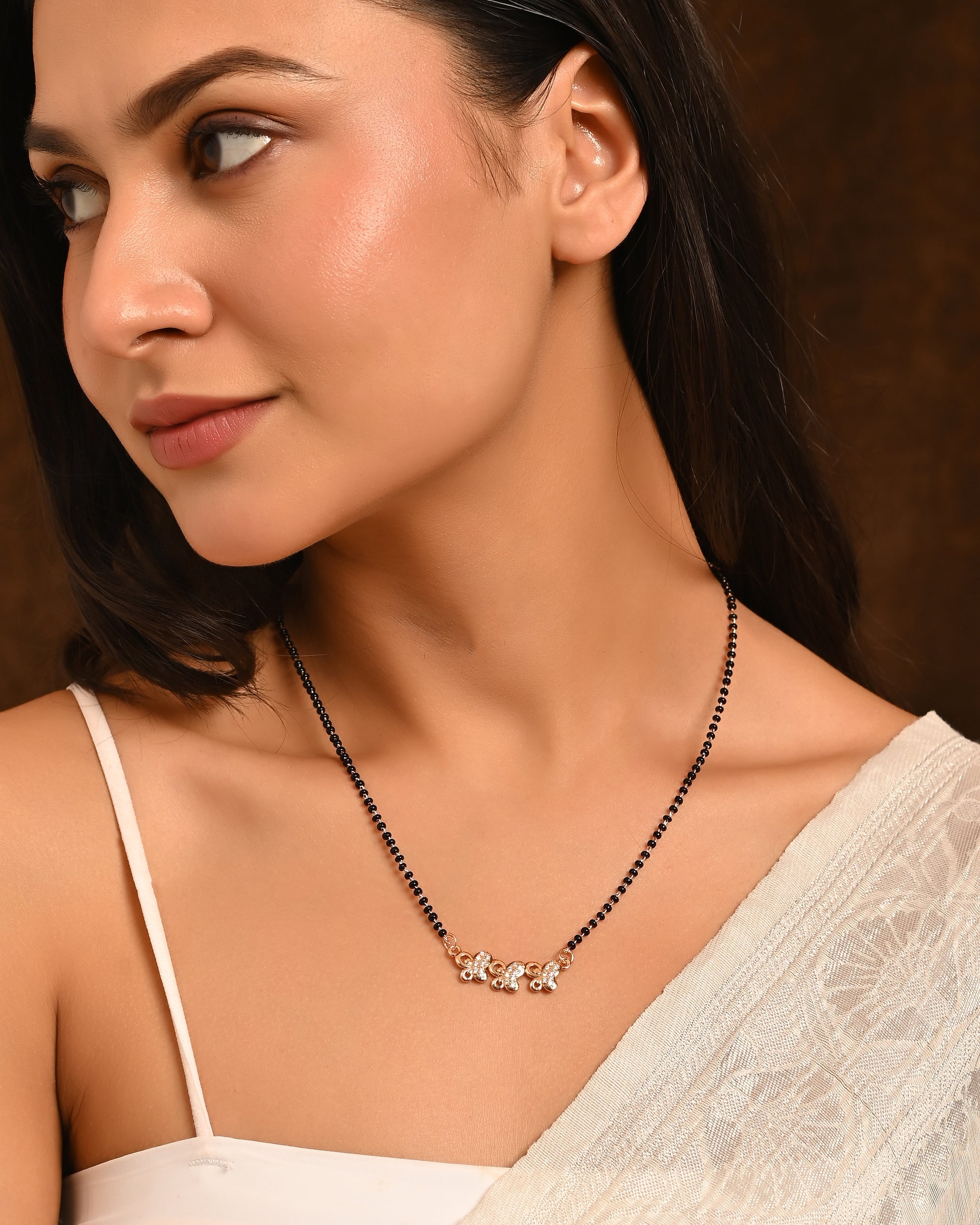 Zephyr Triple Butterfly Row Mangalsutra