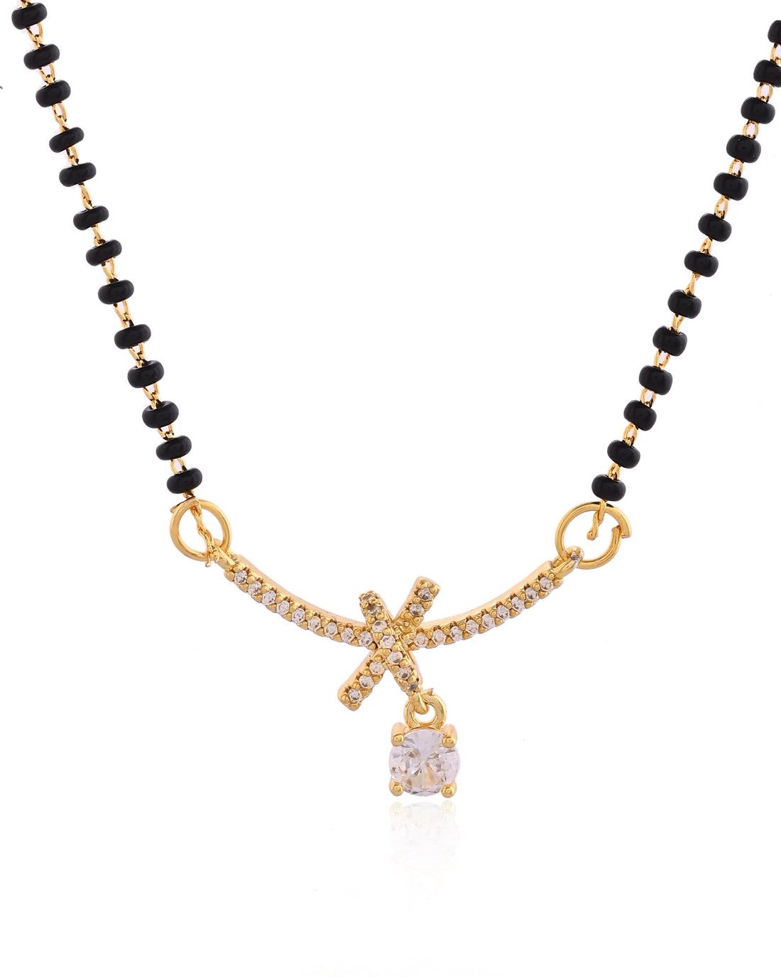 Luster Bow Charm Chain Solitaire Mangalsutra