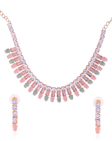 Pastel Geo-Drop Multi-Crystal Choker Set