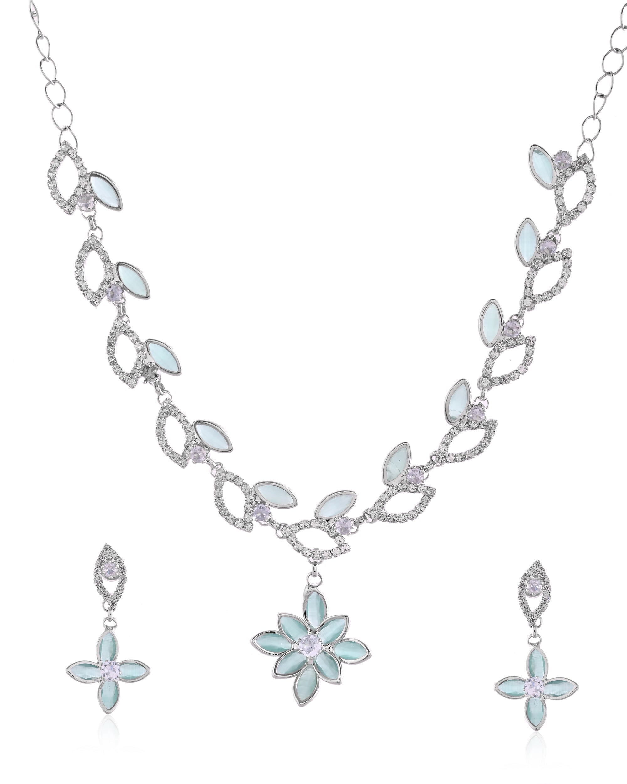 Ocean Floral Vine Pendant  Pendants Choker Set