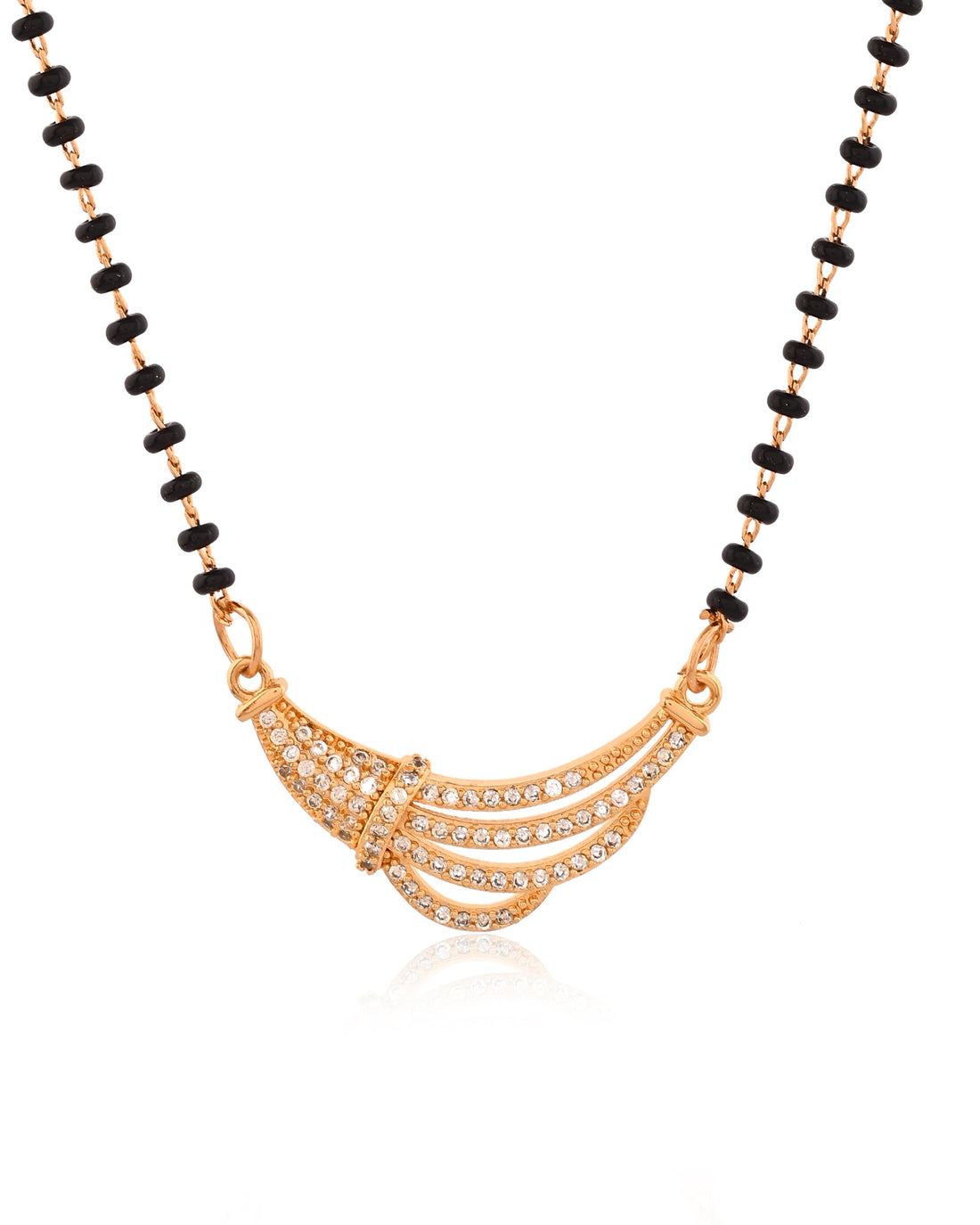 Promise Curve Classic Beaded Mangalsutra