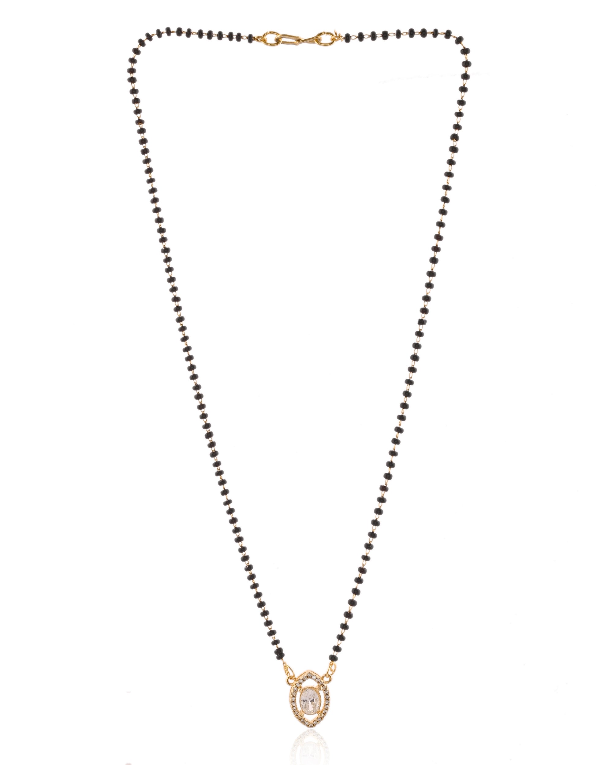 Halo Drop Oval Mangalsutra